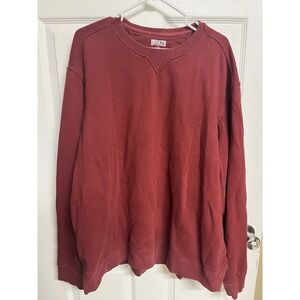 Duluth Trading Co Crewneck Sweatshirt Mens 2XL Red Heavyweight Workwear Pullover